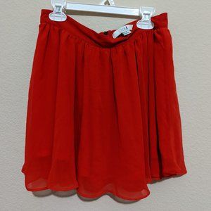 Forever 21 Flowy Red Skirt
